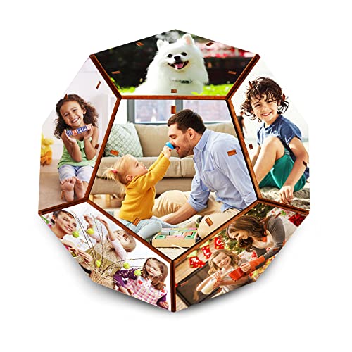 Dinikally Personalized Wood Photo Soccer Football Custom Soccer (sty1)