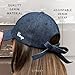 CITRUSY Trendy Fashion Baseball Dad Caps | Men & Women Low Profile Hats | Cute Ladies Western Ponytail Vintage NY Ball Cap, Cotton, Blue, Signature C. | Denim Bow