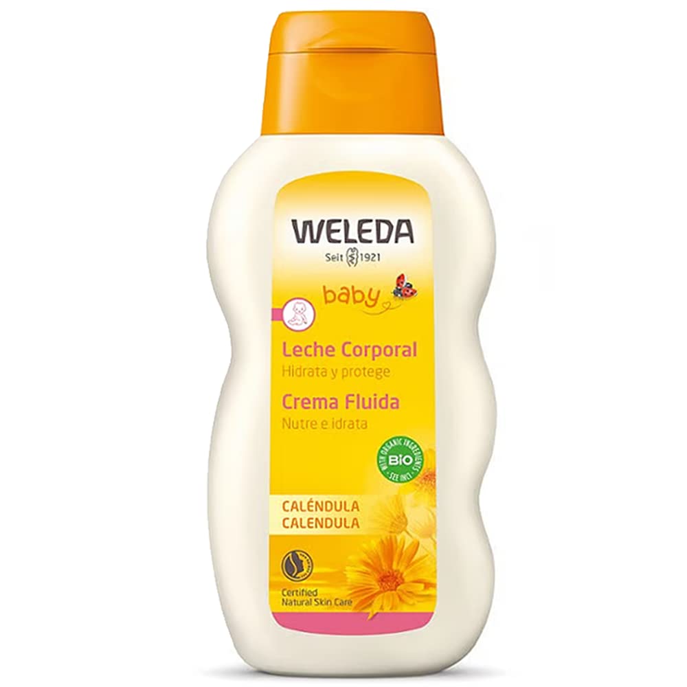 Weleda - Pacchetto Prima Infanzia Calendula Baby PLUS - CREMA PROTETTIVA per il cambio pannolino 75ml + BABY WASH corpo/Capelli 2 in 1 200 ml + CREMA FLUIDA 200 ml + OMAGGIO SaponeFlorinda da 50 gr