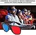 4 Pcs Red and Blue 3D Glasses Universal TV Movie Dimensional Video Frame 3D Glasses DVD Game Glass 3D Style Glasses for 3D Movies Games,3D Viewing Glasses
