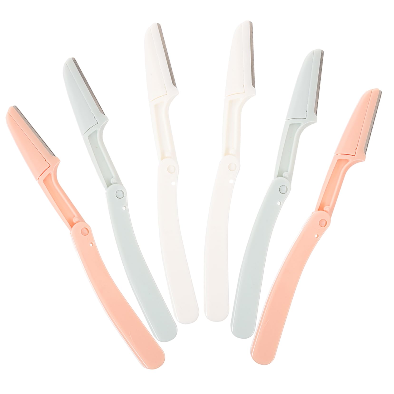 Ipetboom Brow Razors for Women 6 Pack Hair Remover for Face Eyebrow Trimmer Knife Facial Razor Shaver for Bikini Line Lightweight Random Color