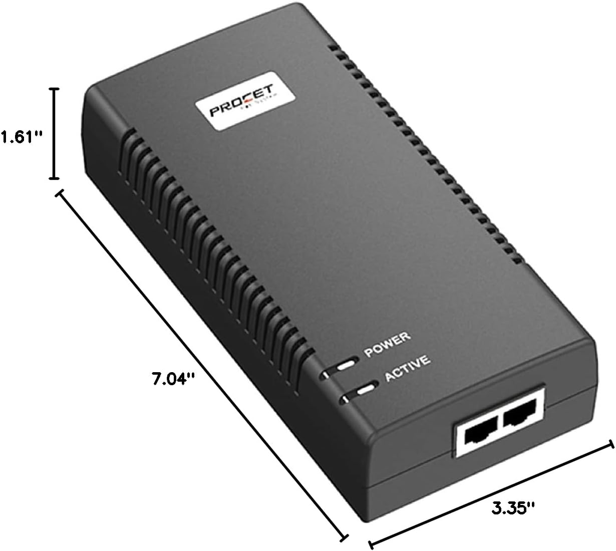 PROCET Gigabit PoE Iniector 90W PoE++ Power Injector with 6KV Surge Protector for HD PTZ AI Camera, CCTV Camera, Gate Hub, Wireless AP, Base Station, PoS System