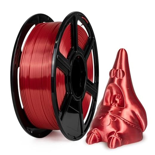 Flashforge 3D Printer Filament Silk PLA 1.75mm 1kg Spool-Dimensional Accuracy +/- 0.02mm (Red)