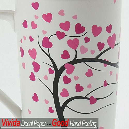 TEANAGOO Porcelain Tea-Cup with Strainer and Cover Mom Dad Women, 18 OZ, Love Tree, M58-2 Steeper, Brewer Steeping Filter Tea Mug with infuser and lid and handle, Tea Brewing Diffuser/Brewer taza - Thumbnail 6