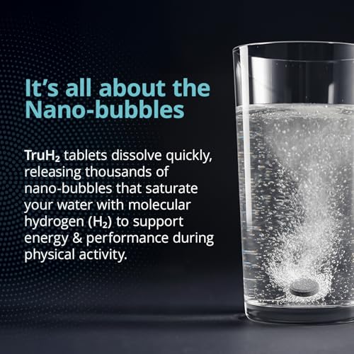 Image of TruH2 by AquaTru Molecular Hydrogen Tablets | with Magnesium | Pre-Workout Supplement | Power Your Workouts with Molecular Hydrogen (H2) | 8 PPM Tablets | Dissolve in Water | 30 Tablets (30 Servings)