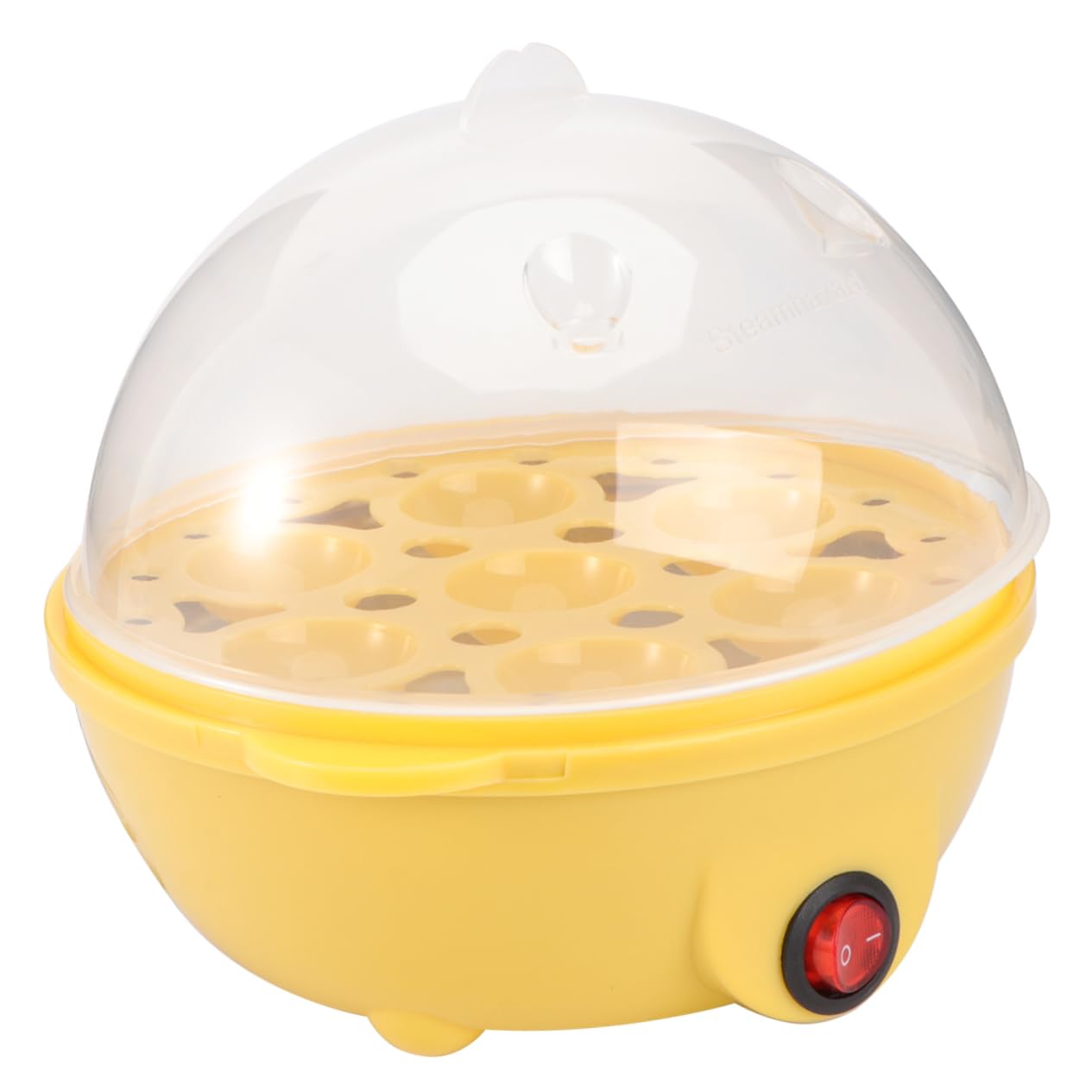 Alipis Single Layer Boiler Egg Cooker Multi-functional Poacher Pp Material Auto Power off Portable for Travel Camping Office Students Random