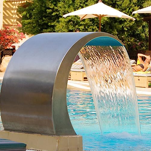 biniliubi Fuente exterior piscina jardín cascada fuentes al aire libre de agua cascadas rectangular forro cuencas flotantes para exteriores fuente piscina acero inoxidable