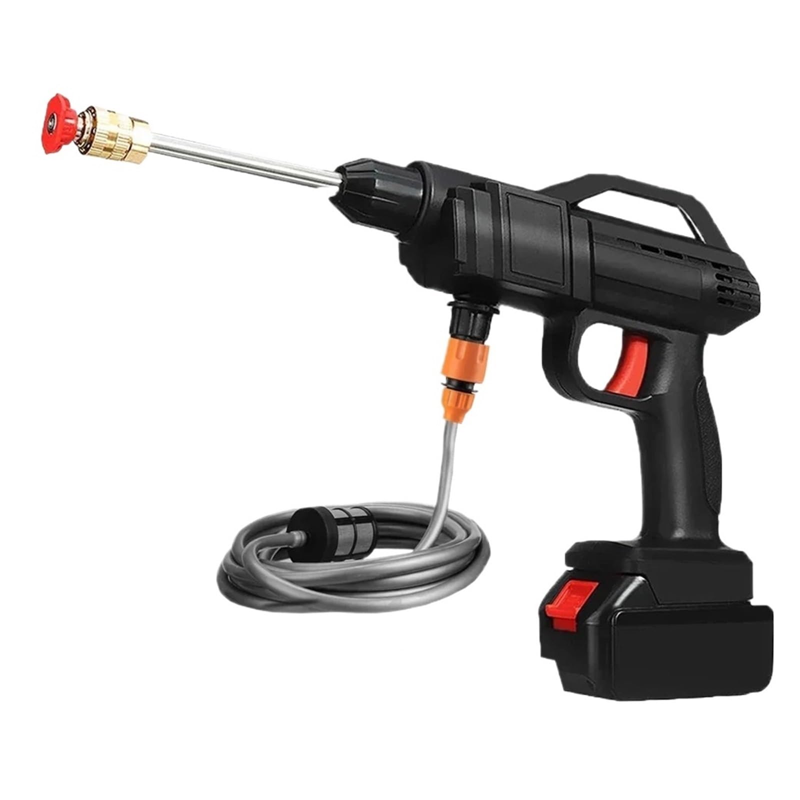Limpiador Inalámbrico De Alta Presión 1500W, Pistola Agua Pulverizada For Lavado Coches, Máquina Limpieza A For Batería 18V Potente Chorro A PresióN