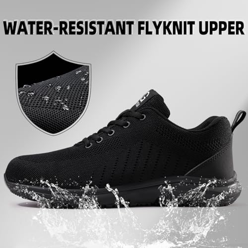 Image of Steel Toe Work Shoes for Men Lightweight Safety Shoes with Puncture Resistant Sole Comfortable Construction Industrial Work Shoe for Warehouse