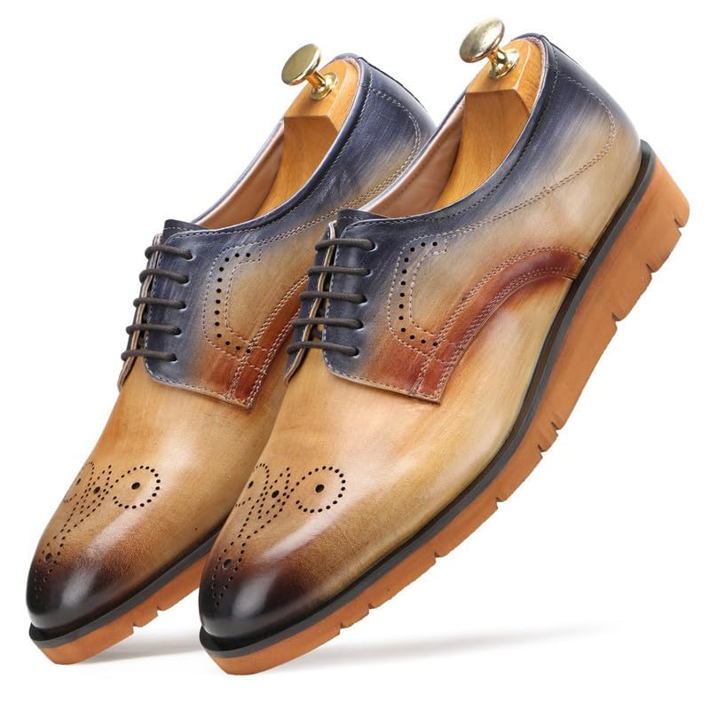 ESCARO ROYALE Men's Lightweight Handcrafted Full Grain Leather Oxfords