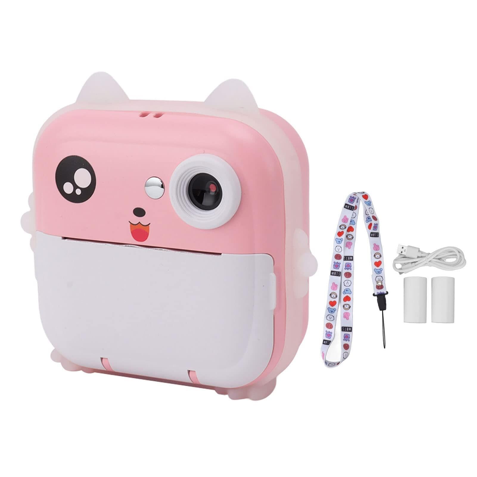 Cyfrowa kamera do druku dla dzieci, dziecięca kamera do druku cyfrowego ładowanie USB 5 V 24 MP automatyczne ustawianie ostrości 800 mAh do domu
