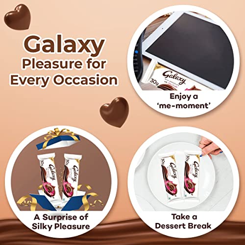 Image of Galaxy By Skittles Cookie Crumble Milk Chocolate Bar, Rich, Creamy & Crunchy Bar, Loaded With Milk & Crumbly Cookie Pieces,30Gram, Pack Of 10