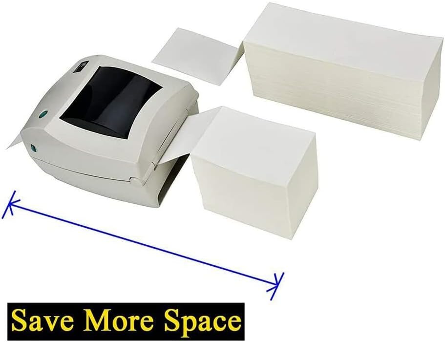 Magik 500-5000 4x6 Fanfold Direct Thermal Shipping Labels for Zebra Rollo Printers (2000)