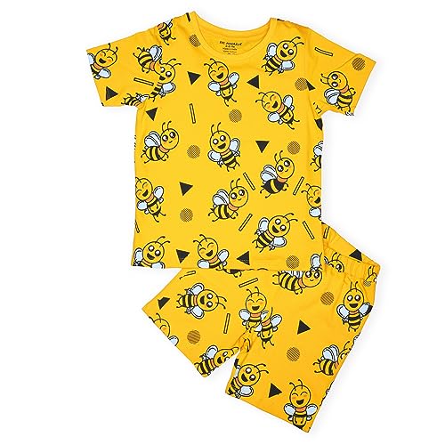 Image of Be Awara Kids Printed Half Sleeves T-shirt & Shorts Clothing Sets, 100% Cotton Soft Unisex Cord Set, Comfortable Wear for Kids With Cool Prints, Everyday Casual Wear for Boys & Girls