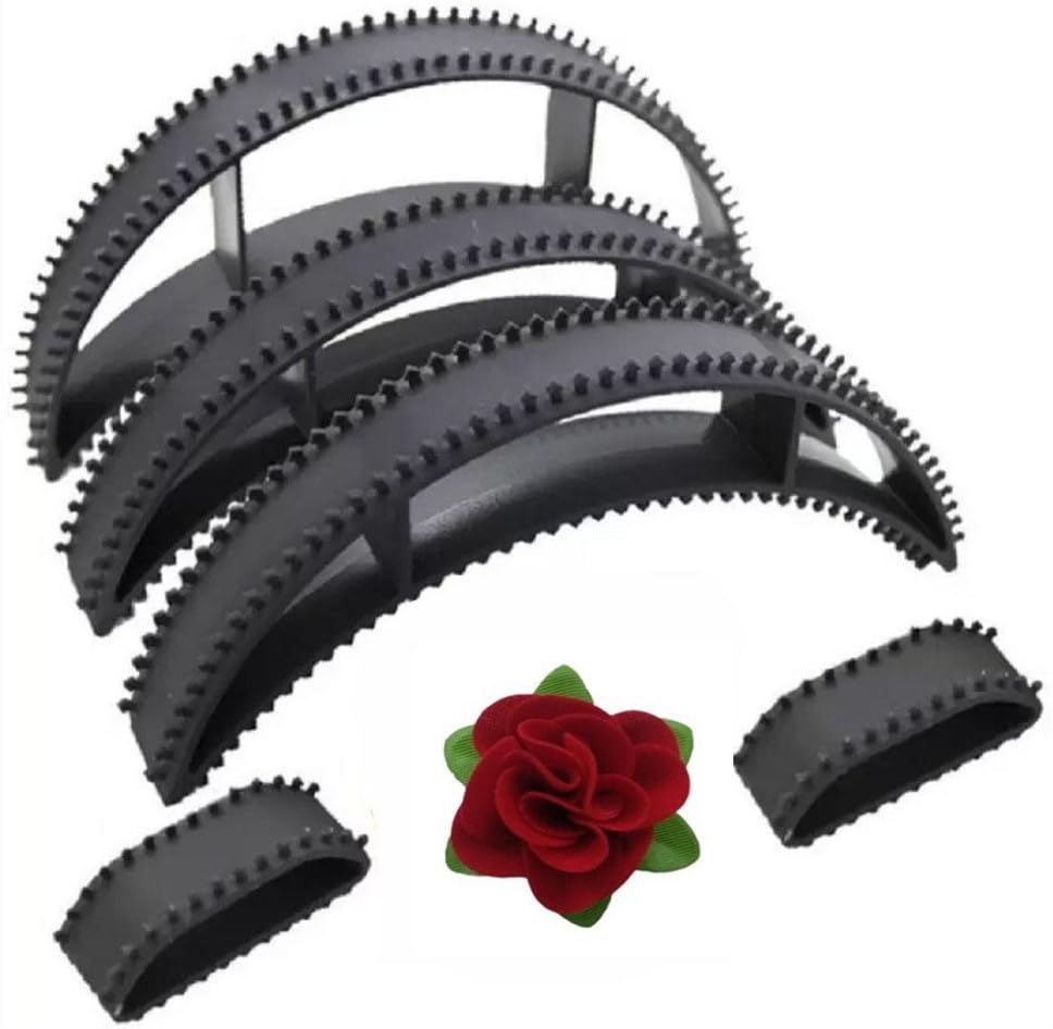 GadinFashion™ Combo Of Hair Bumpits And Hair Accessories Rose Clip For Hair Puff High Hair Volumizer For Women And Girl Pack Of 1 (Black And Red)