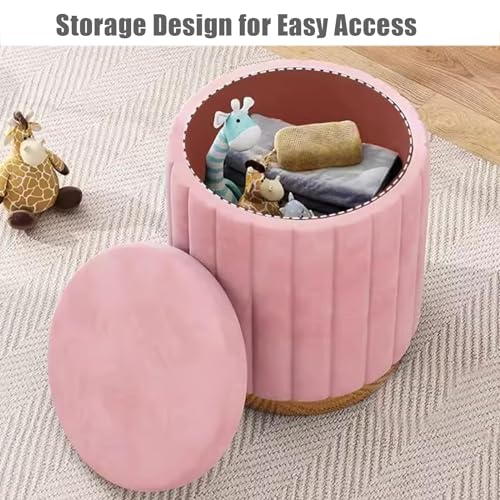 Tabouret ottoman de rangement : optimisez votre salon avec style beige