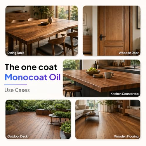 Image of Magnifico Monocoat Oil for Wood Finishing & Restoration, Sports Equipment, Wall Base Coat & Putty, Tools & Hardware - Natural Wood Varnish.