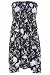 New Womens Aztec Skull Tye Dye Paisley Printed Boob Tube Sheering Tops 8-22 ( Skull Rose, 2X )