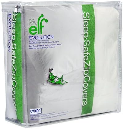 Sleep Safe ZipCover Evolon Bed Bug, Dust Mite, and Allergen Proof Mattress Encasement/Allergy Protector Zippered Cover/Cal King 12 Inches by Eco Living Friendly