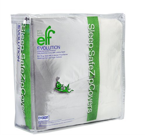 Sleep Safe ZipCover Evolon Bed Bug, Dust Mite, and Allergen Proof Mattress Encasement/Allergy Protector Zippered Cover/Cal King 12 Inches by Eco Living Friendly