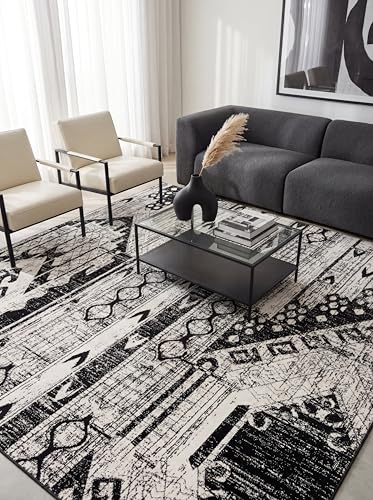 Rugs.com Oregon Collection Rug – 8' x 11' Black and