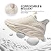 ALLSWIFIT Women's Slip On Walking Shoes Running Comfortable Tennis Breathable Non Slip Athletic Gym Workout Cross Training Fashion Sneakers,Size 9,Ivory,SARR034W