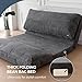 MAXYOYO Folding Sofa Bed, Extra Thick and Long Floor Sofa Convertible Sleeper Chair with Washable Cover, Floor Couch Lounge Bean Bag Bed for Living Room, Dark Grey, 30x95 Inch