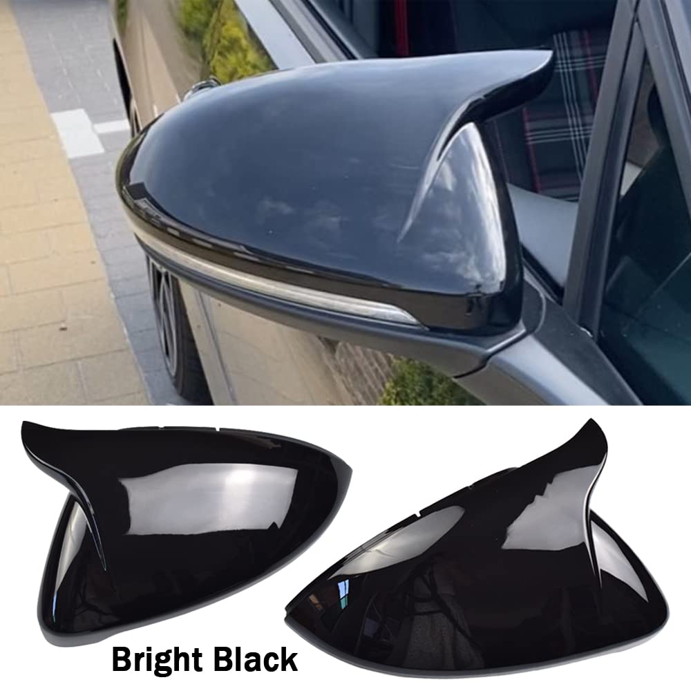 1 Paio Copri Specchietti Retrovisori Auto per VW Golf 7 MK7 7.5 | Tappi per VW Golf 7 MK7 7.5 GTD R GTI GTE VII Wing Cover Variant Alltrack Sportswagen 2013 2019（nero lucido）