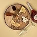 GoCraft Wooden Round Cutting Board with Tree Bark Rim | 1.5