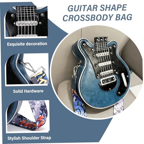 Sac en forme de guitare élégant en cuir PU de haute qualité et finitions soignées - 4