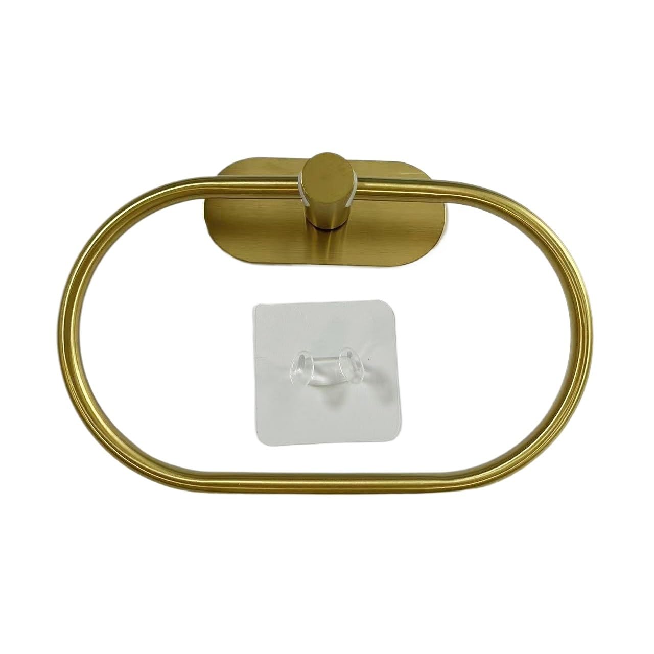 Towel Holder 1/3PCS Bathroom Towel Rack,Hooks,Adhesive Holders,Stainless Steel Ring,Bath,Wall-mounted(1PC Gold)
