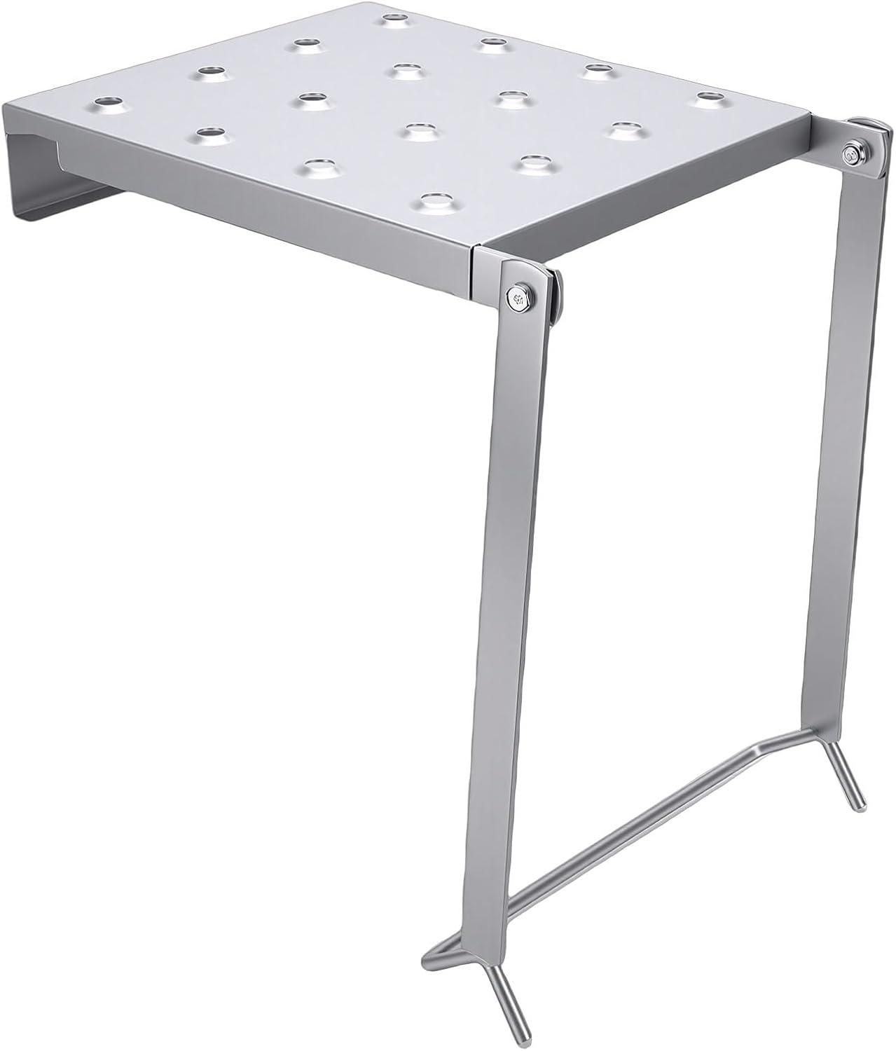 Hilitand Multifunctional Foldable Ladder Platform, Iron Work Platform Extension for Home Renovation Portable Shelf with 61.7oz Lightweight Design (Iron)