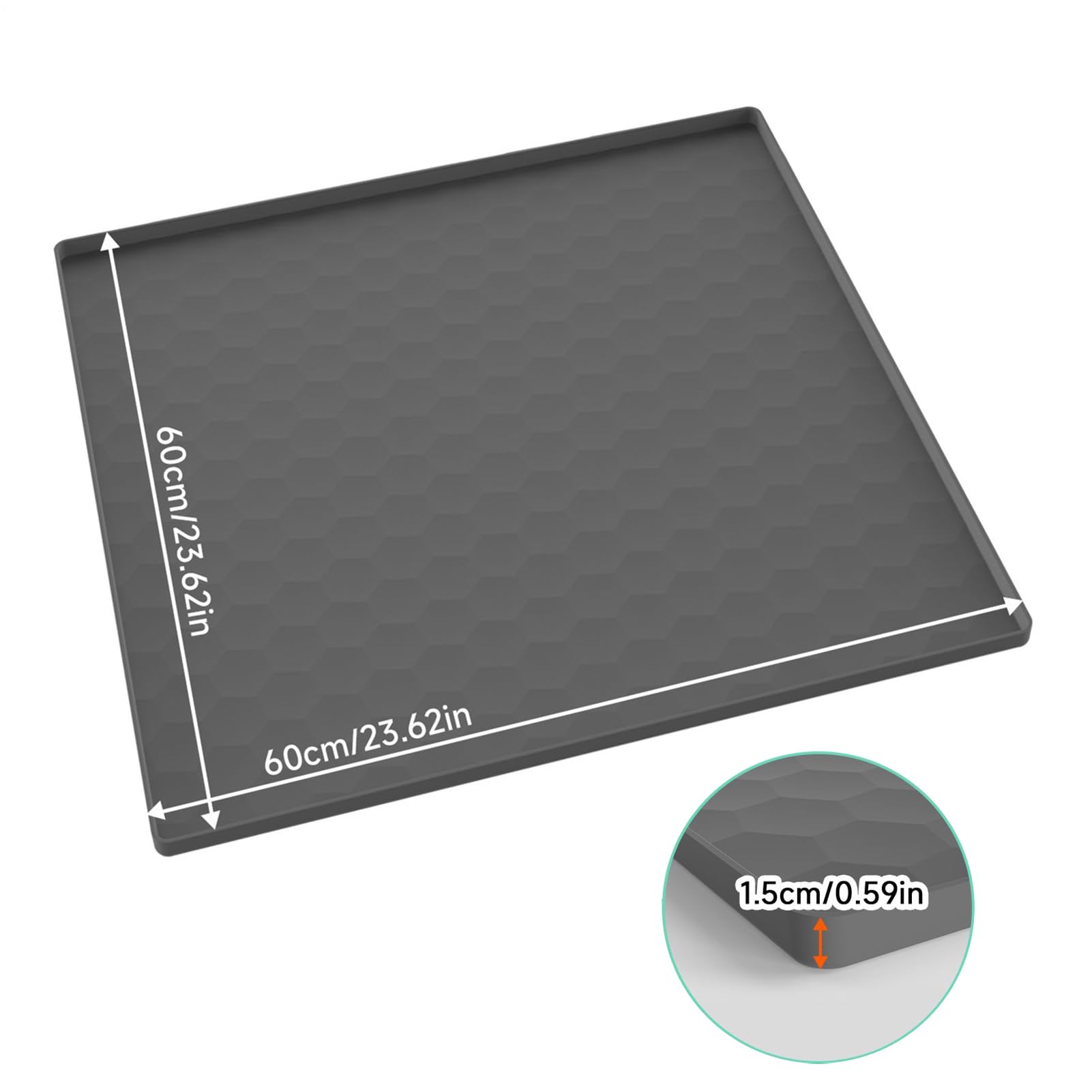 Bettseitentoilettenmatte - rutschfeste Silikon Unterlage Für Den Toilettenstuhl,Multifunktionale Boden Schutzmatte für Wohnheim Wohnung Badezimmer Schlafzimmer