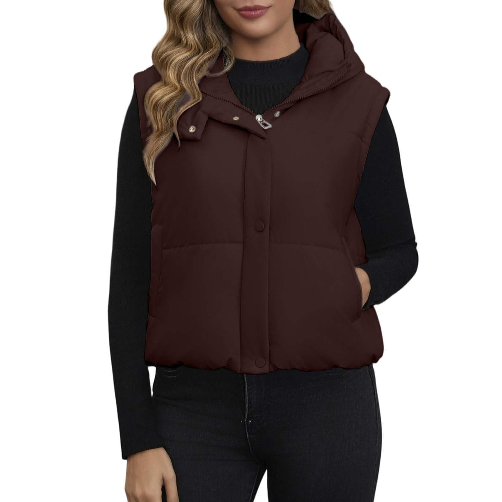 Chaqueta Mujer Abrigo Entretiempo Invierno Cazadora Plumiferos，Corto Grueso Mujer Chaqueta Invierno Desmontable Mangas Abrigo Exterior Casual Cálida Ligera Viaje Diario