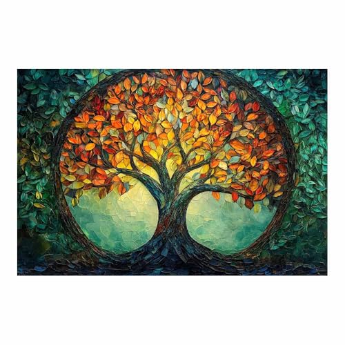 Poster nature Arbre de vie multicolore82 grand format 60x90cm pour bureau et séjour