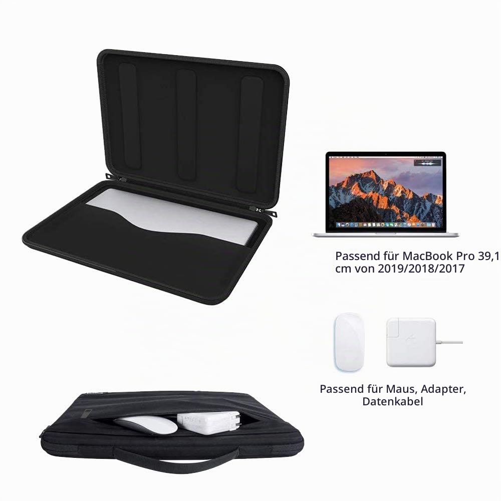 Smatree 15.6 Zoll Hartschalen Laptoptasche nur Kompatibel mit Lenovo Legion 5 Laptop 15,6 Zoll/Dell Inspiron 15 15,6 Zoll /16 Zoll Tasche, Tragetasche mit handhaben, Schwarz