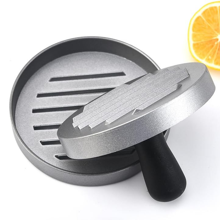 Pressa Per Hamburger Manuale Regolabile - Antiaderente, Con 100 Fogli Cera, 13x13x21cm - Foto 11