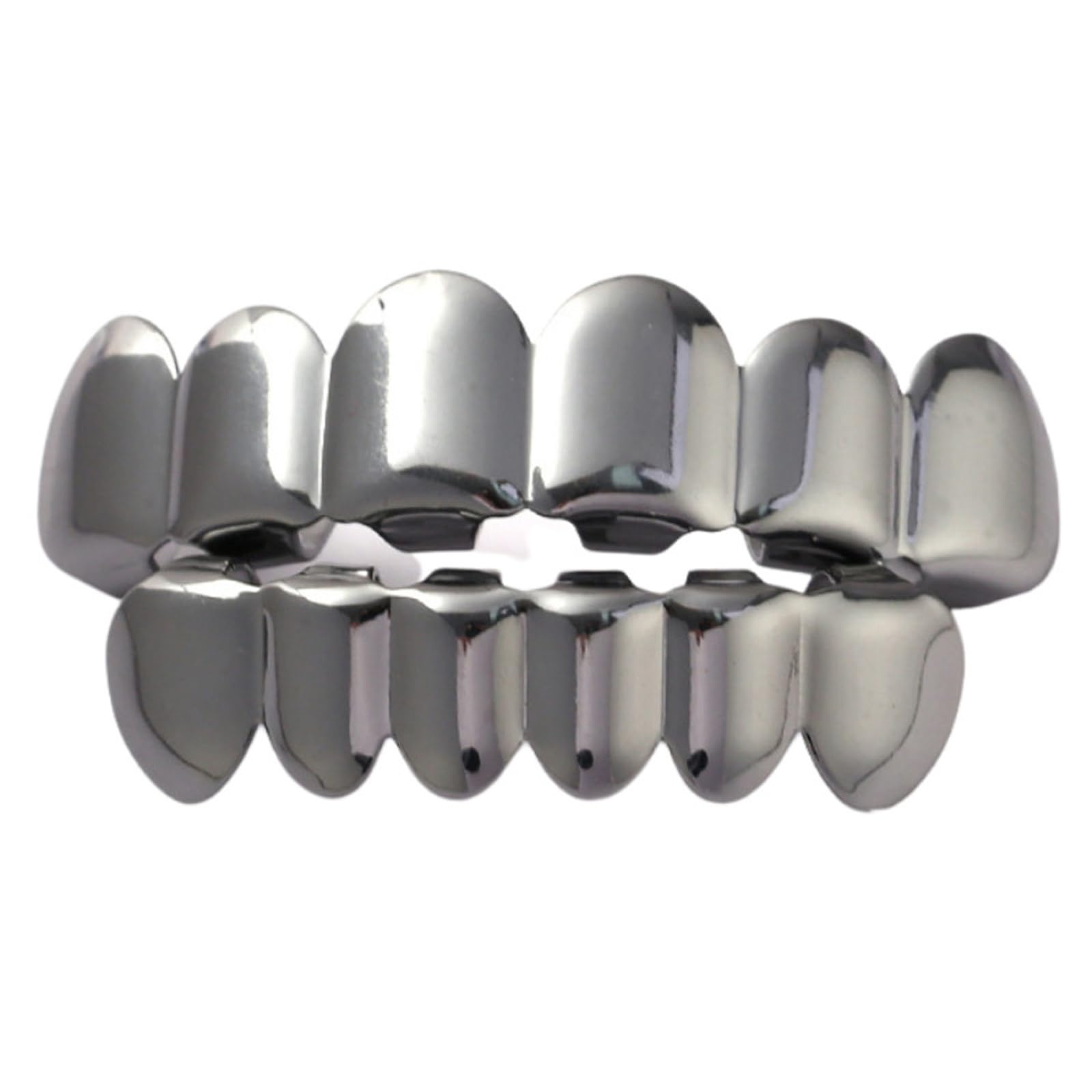 Klaisy Hip Hop Removable Mouth Grillzs Set Top And Bottom Tooth Caps Comfortable Dentals Grills For Party And Music Festivals