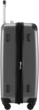 HAUPTSTADTKOFFER - Alex - Luggage Suitcase Hardside Spinner Trolley 4 Wheel Expandable, 65cm, TSA, silver