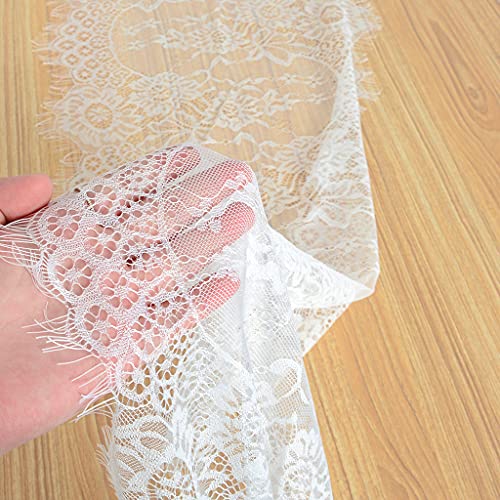 Lace Table Runner 13X120 Inch Wedding Table Runners Flower Table Runner Vintage Lace Cloth Runner White Lace Runner #TOP1