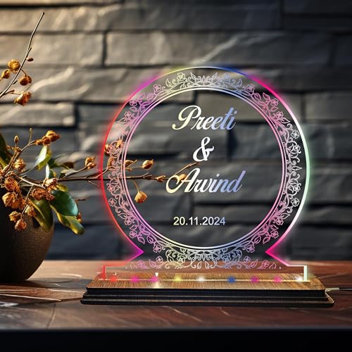 Image of Brown Cloud Personalized Acrylic LED Night Lamp Customized Gift for Men Women Husband Wife Girlfriend Boyfriend Birthday Marriage Anniversary Festivals Decoration(LED RBW NL AO 001)(D11)