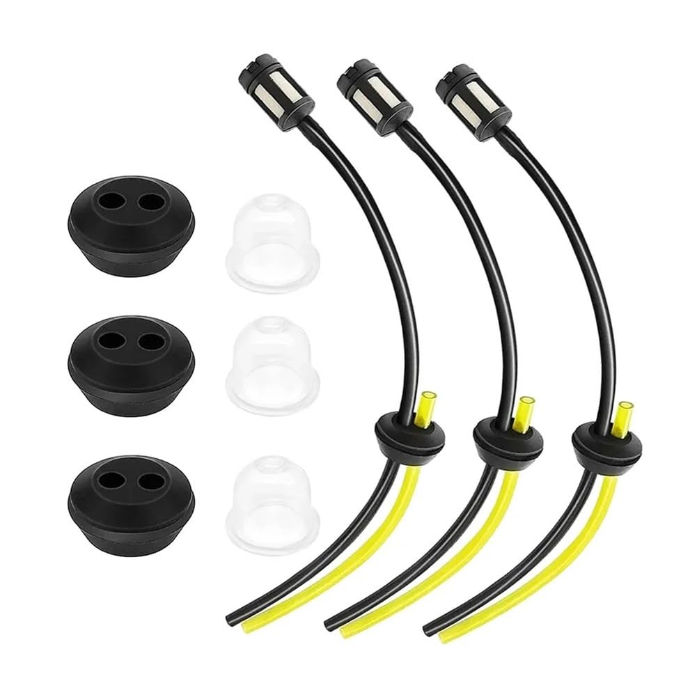 Kit de línea de Combustible, Juego de 9 Piezas con Juntas de mangueras de Combustible e imprimadores Aptos for desbrozadoras y cortacésped