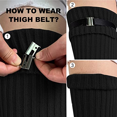 SherryDC YELAIVP Plus Size Adjustable Thigh Garter Belt for Thigh High Socks Stockings2