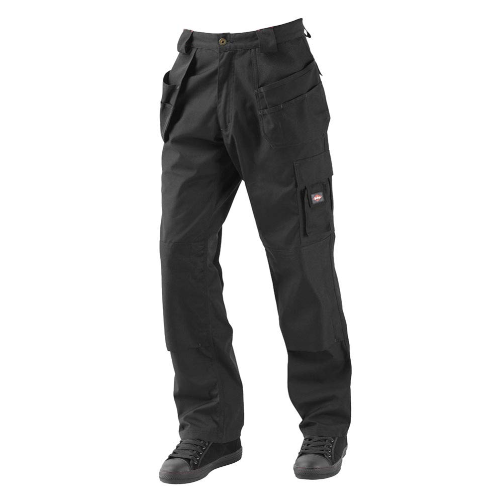 Workwear LCPNT216 Mens Multi Pocket with Knee Pad Pockets Fixed Holster Work Cargo Trouser
