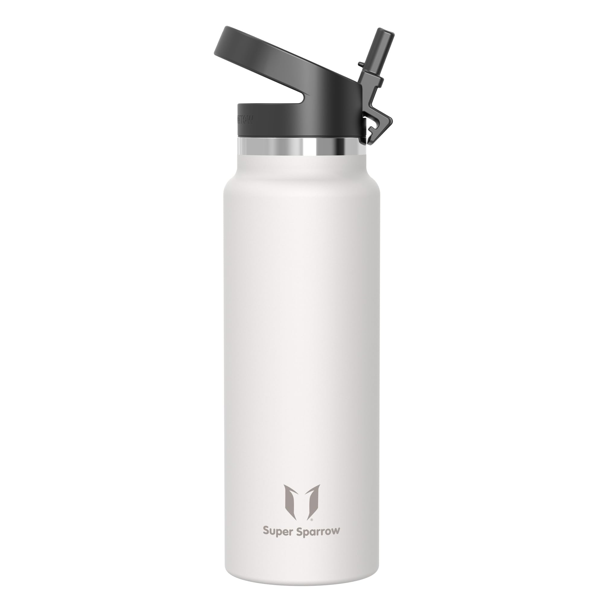 Super Sparrow Borraccia Termica - 500ml, 750ml, 1000ml, 1.2L, 1.5L- SwivelSip Inox Bottiglia - Senza BPA Borracce Termiche, Borraccia Ergonomica per Bambini, Sportiva, Bici, Campeggio, Palestra