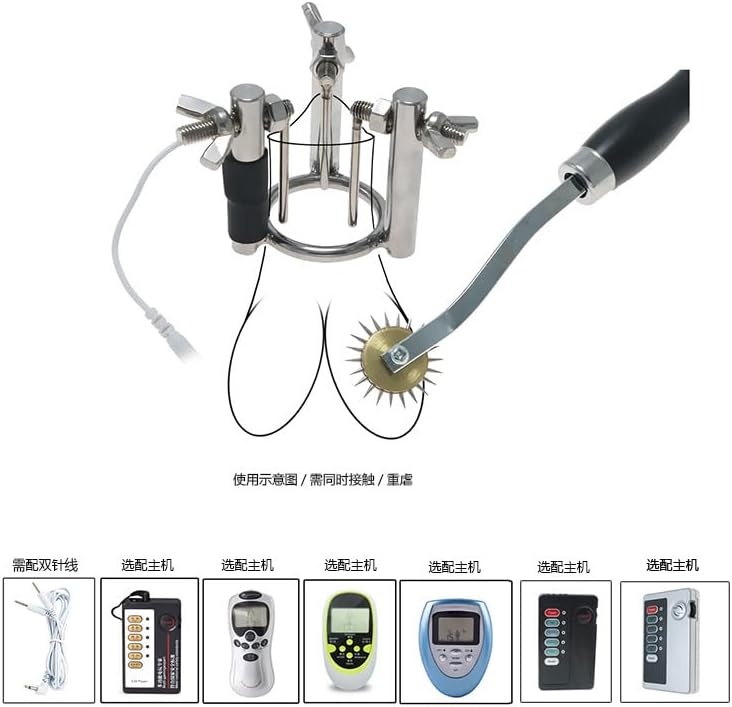 Electroshock Stainless Steel urethral Dilator Pulse Prick Wheel Penis Internal and External Stimulation
