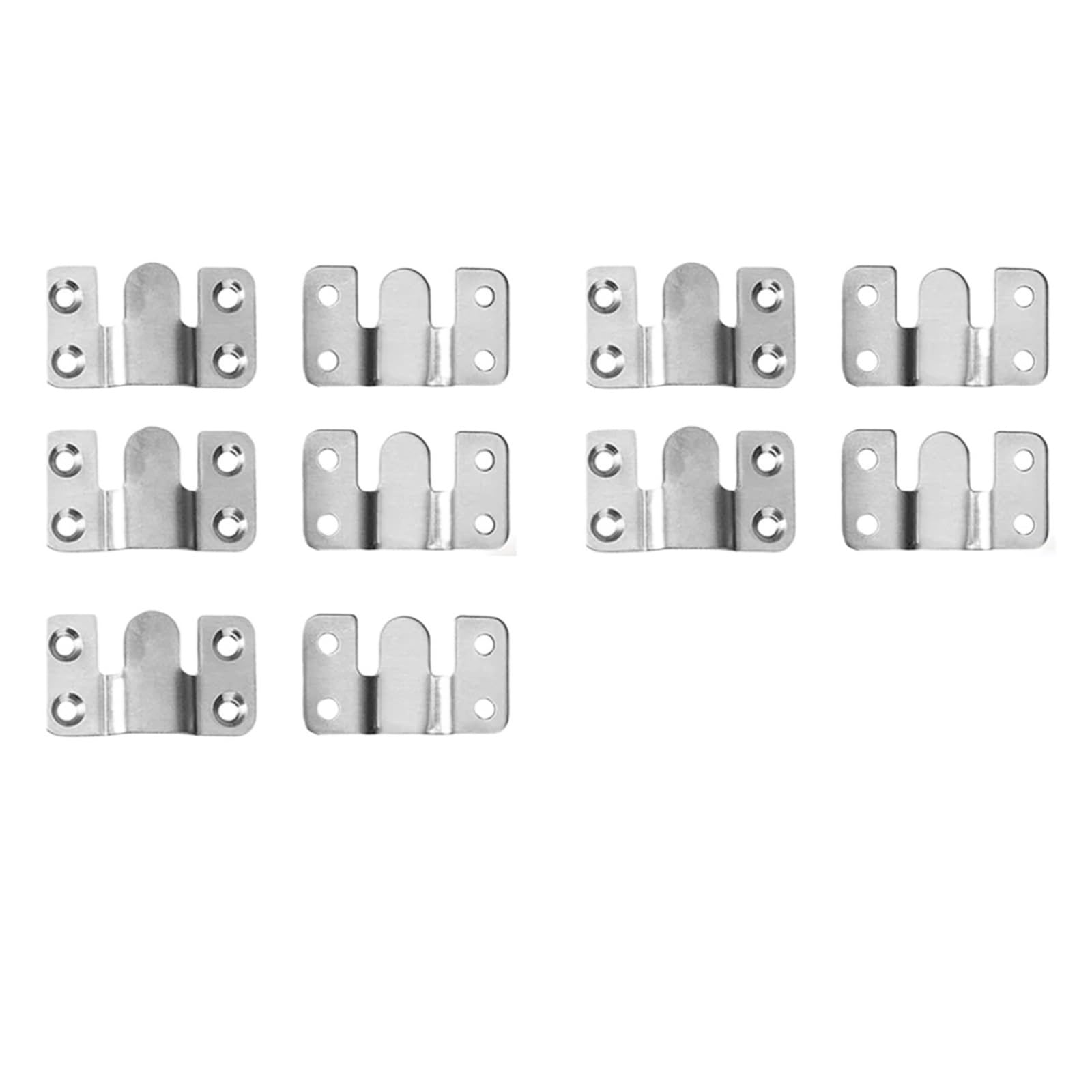 Bszcxbvmp Onecolor Heavy Duty Interlocking Hang Brackets, 10-Pack Silver Stainless Steel Flush Mount Brackets For Picture Hanging