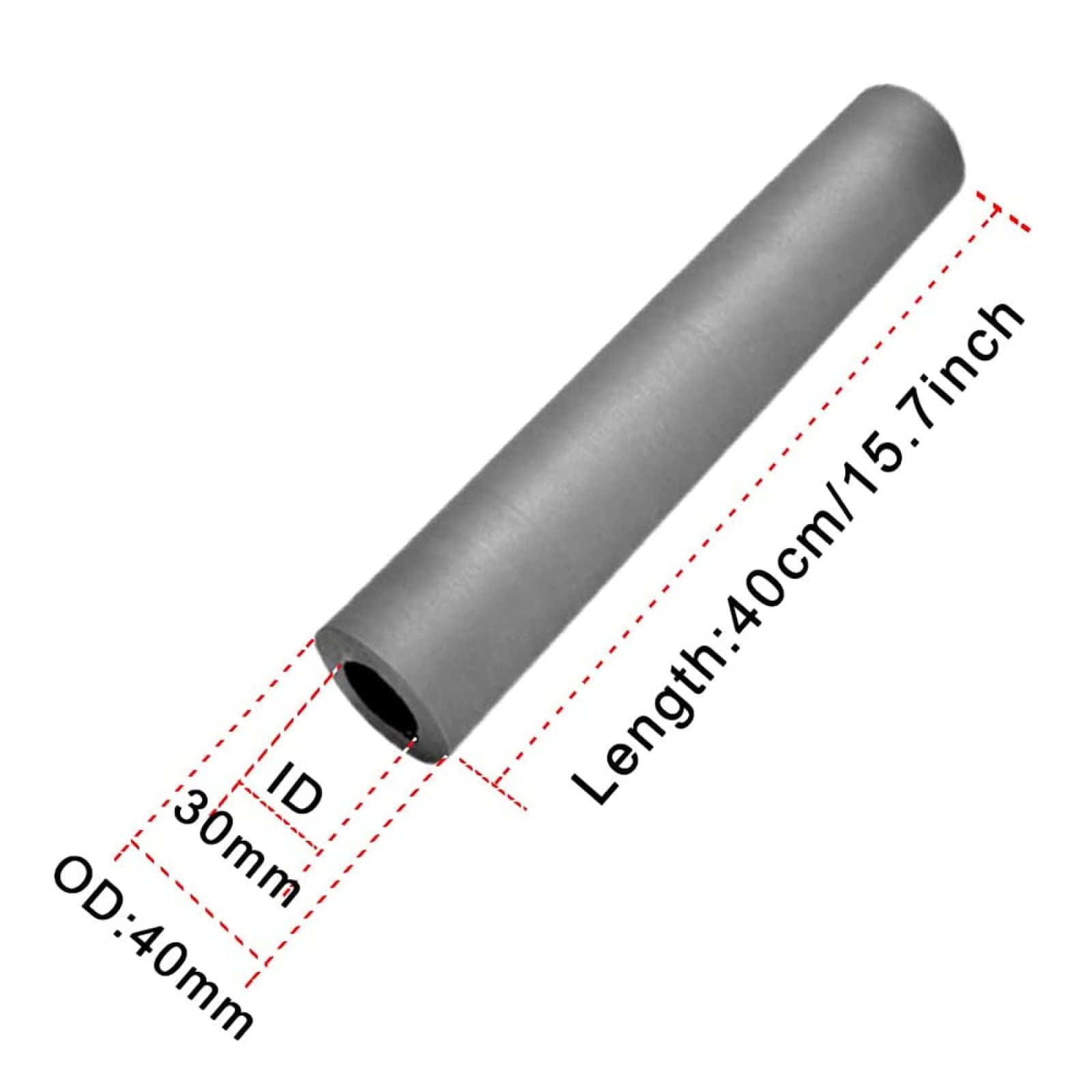 Graphitrohr, Hohler Graphitstab Für Form, Außendurchmesser 40 Mm, Innendurchmesser 30 Mm, Länge,400mm