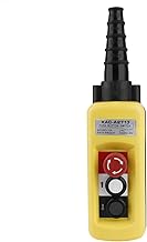 DeWin Commande de Levage de Grue,Bouton-Poussoir de Grue à Chaîne Commande de Commutateur de Levage Interrupteur à Bouton-Poussoir de Levage Bouton-Poussoir de Grue à Chaîne avec Arrêt d'urgence