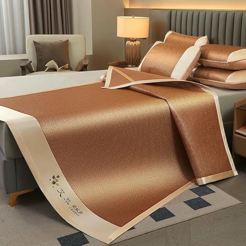 Colchoneta de dormir de bambú refrescante, plegable, de doble cara, para uso en interiores y dormitorios